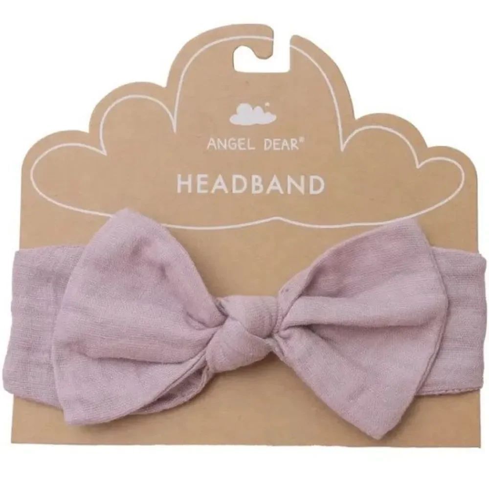 Angel Dear NWT Lavender Muslin Headband BABY SIZE 12-24M